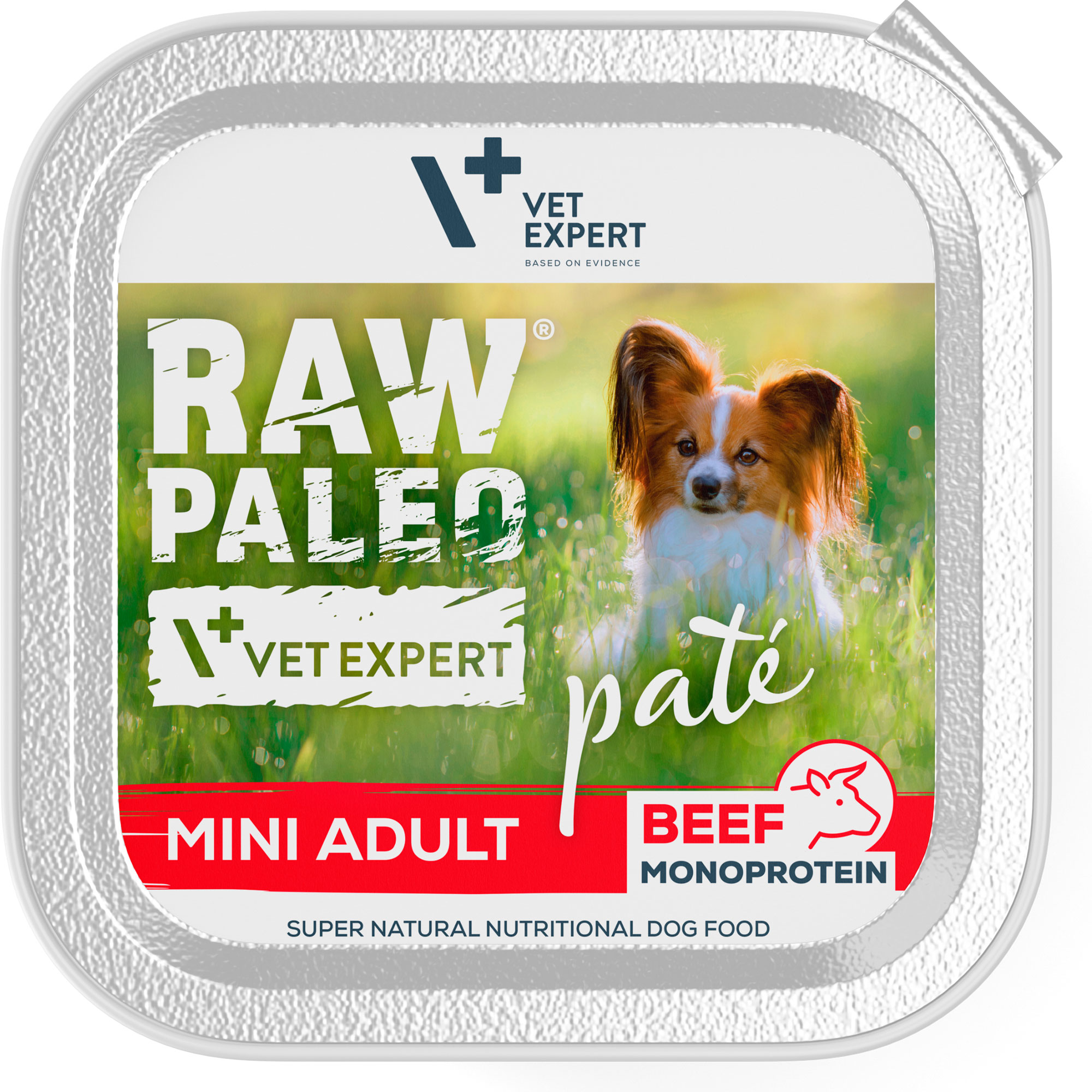 RAW PALEO PATÉ MINI ADULT BEEF -  paštika z hovězího masa pro dospělé psy 150 g
