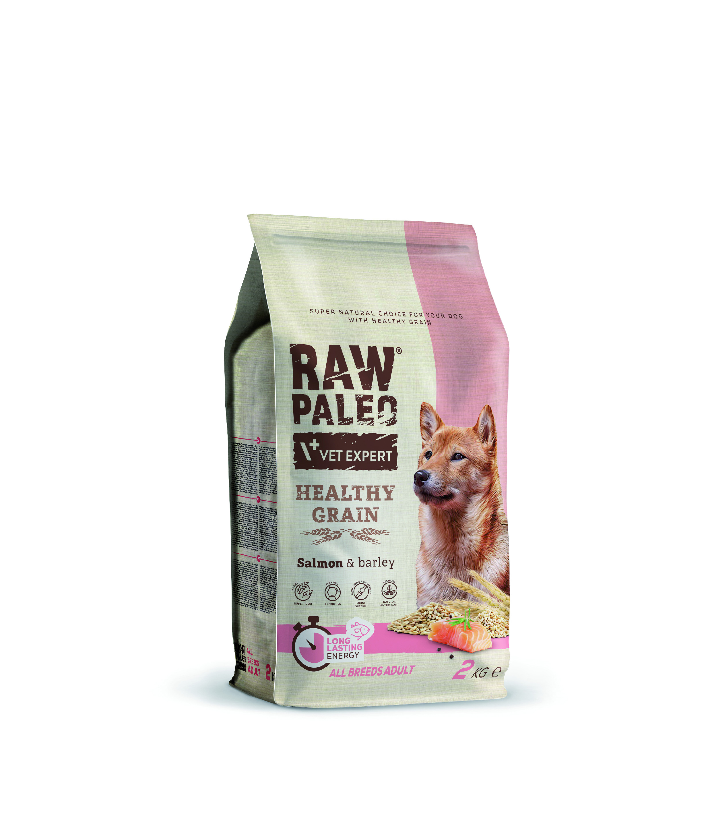 RAW PALEO HEALTHY GRAIN ADULT SALMON - suché granule s lososem pro dospělé psy
