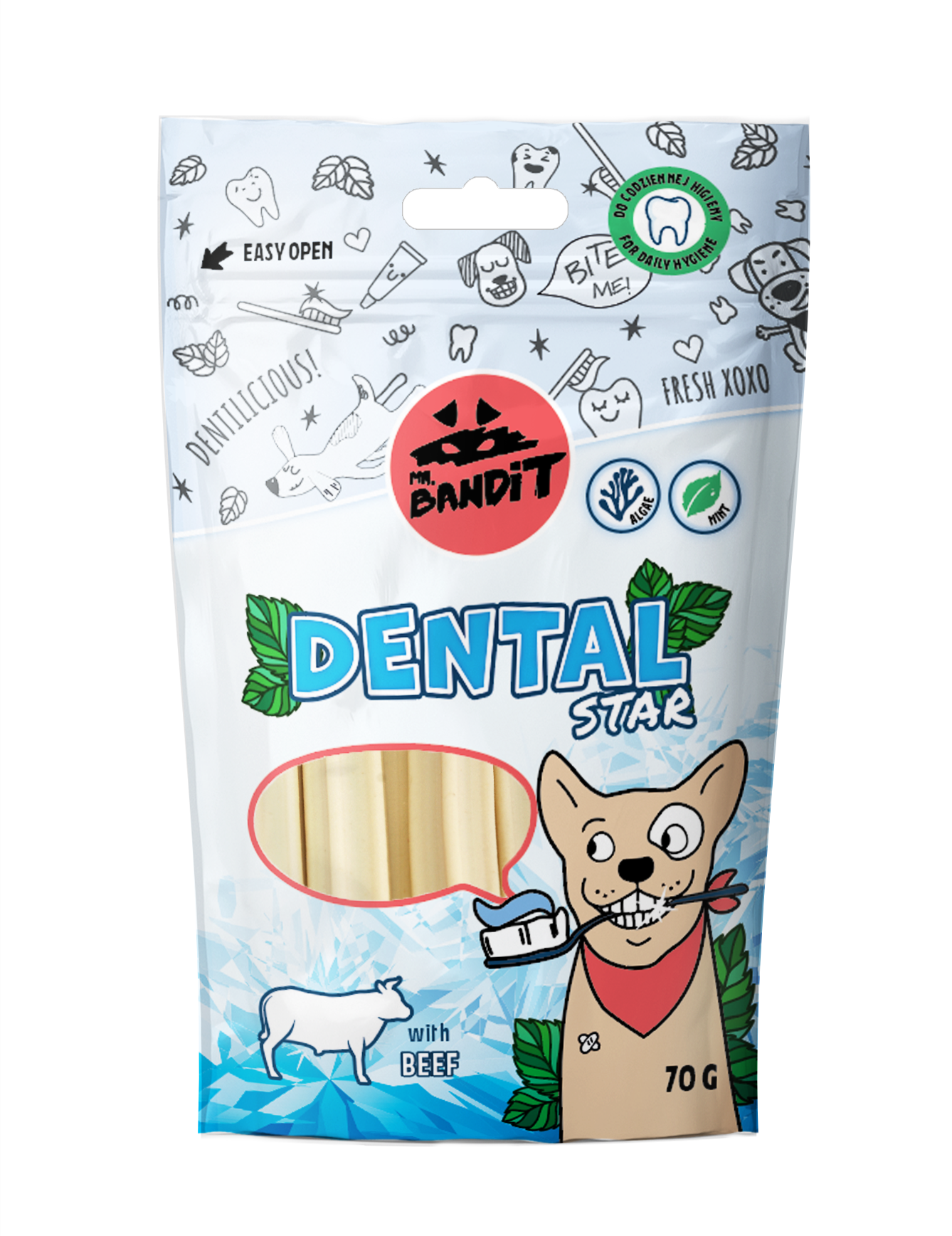 Mr.Bandit Dental Stars Hovězí 70 g
