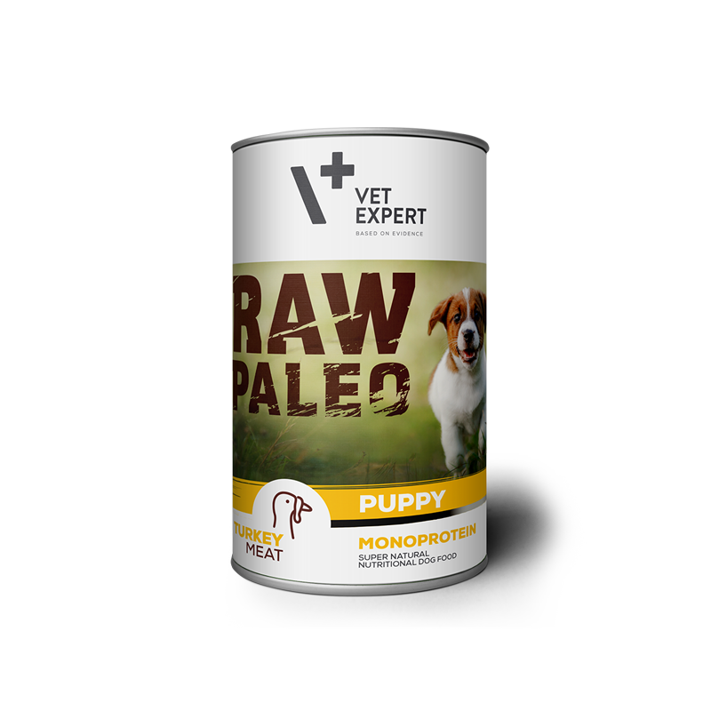 RAW PALEO Puppy Turkey - vlhké  krmivo z krůtího masa pro štěňata