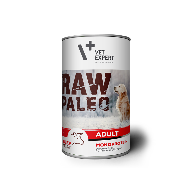 RAW PALEO Adult Dog Beef - mokré krmivo z hovězího masa pro dospělé psy