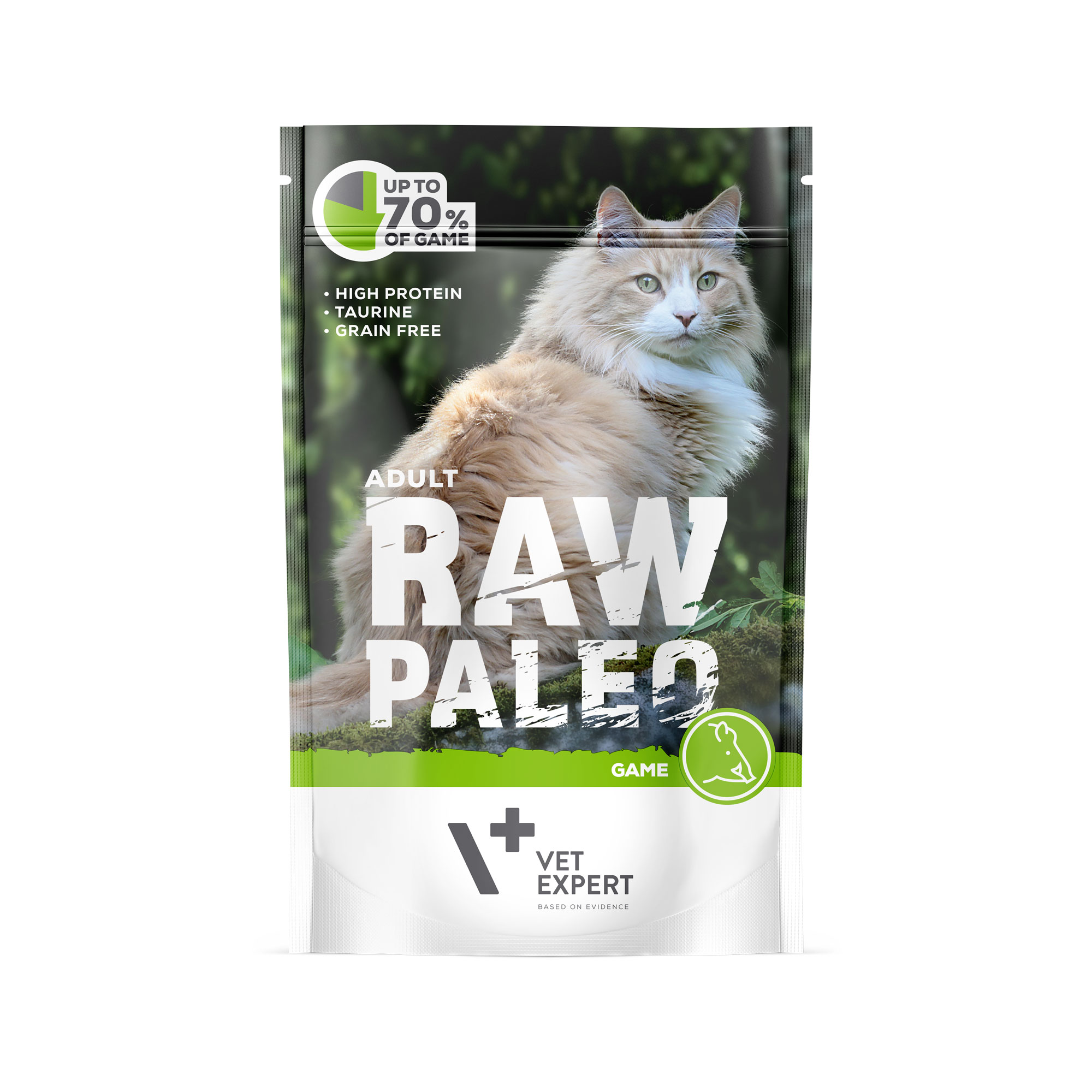 RAW PALEO Adult Cat Game - mokré krmivo se zvěřinou pro dospělé kočky