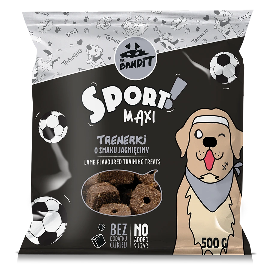 Mr.Bandit SPORT MAXI - tréninkový pamlsek s příchutí jehněčího masa 500 g