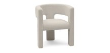 Béžovošedé designové křeslo ALPAH E