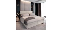 Čalouněná postel boxspring ISPIRA 140x200 cm krémová