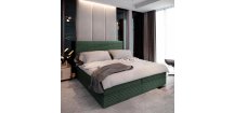 Čalouněná postel boxspring ISPIRA 140x200 cm zelená