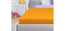 Jersey prostěradlo do dětské postýlky EXCLUSIVE 60x120 cm oranžové
