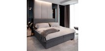 Čalouněná postel boxspring ISPIRA 140x200 cm šedá