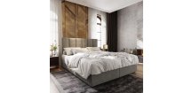 Čalouněná postel boxspring MERALIS 160x200 cm šedá