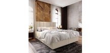 Čalouněná postel boxspring MERALIS 160x200 cm béžová