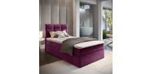 Čalouněná postel boxspring GLORIEN 90x200 cm purpurová