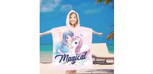 Dětské pončo MAGICAL růžové 60x90 cm