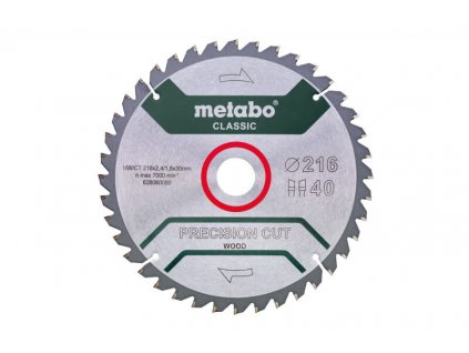 Metabo Pilový kotouč "Precision Cut Wood - Classic", 216x30, Z40 WZ 5°neg. 628060000